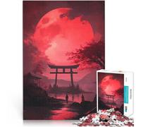 1000 Piece Jigsaws for Adults Red Moon Torii Gate Interessante Stressreduzierung Verbessern Sie das Gedächtnis38x26cm