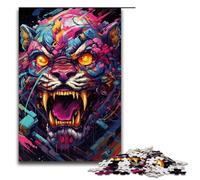 1000 Piece Jigsaws for Adults Robot Tiger by SplattersLots of Thick Coloured Cloud Puzzle Challenging Game A Work of Art Suitable for And Teenager 14 And Up 1000 PCS