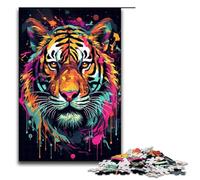 1000 Piece Jigsaws for Adults Robot Tiger by SplattersLots of Thick Coloured Cloud Puzzle Challenging Game A Work of Art Suitable for And Teenager 14 And Up 1000 PCS