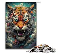 1000 Piece Jigsaws for Adults Robot Tiger by SplattersLots of Thick Coloured Cloud Puzzle Challenging Game A Work of Art Suitable for And Teenager 14 And Up 1000 PCS