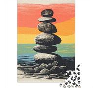 1000 Piece Jigsaws for Adults Rock Balance Art Print-1 Puzzle for Adults Brain Teaser Game Precision Cutting Challenging To Complete 52x38cm/1000pcs