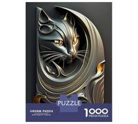 1000 Piece Jigsaws for Adults Royal King Cat Art Deco Jigsaws for Adults Brain Teaser Game Analysis And Logic Great Gift for Gaming 52x38cm/1000pcs