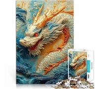 1000 Piece Jigsaws for Adults Ryujin King Of The White Dragons Lernspielzeug Geburtstagsgeschenk, Geschenke38x26cm