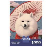 1000 Piece Jigsaws for Adults Samoyed Geisha Jigsaws for Adults Brain Teaser Game Analysis And Logic Great Gift for Gaming 70x50cm/1000pcs