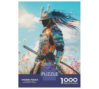 1000 Piece Jigsaws for Adults Samurai in A Field Jigsaws for Adults Brain Teaser Game Analysis And Logic Great Gift for Gaming 70x50cm/1000pcs