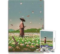 1000 Piece Jigsaws for Adults Samurai in The Field Relaxing And Calming Indoor Hobby Perfect Precise Fit Leisure Toy Size 38x26cm