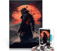 1000 Piece Jigsaws for Adults Samurai Japan Cherry Spielzeug Lernspiele Stressabbau mit passendem Poster und Quizblatt52x38cm