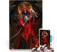 1000 Piece Jigsaws for Adults Santa Muerte with Owl DIY Toys 38x52cm for is ideal as a gift for the whole family for and 14 Years old