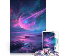 1000 Piece Jigsaws for Adults Saturn view on a planet Intellektuelles Spiel Lustige Aktivitäten für zu Hause, Geburtstagsgeschenk, Reisegeschenk,75x50cm