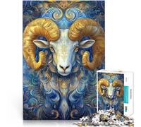 1000 Piece Jigsaws for Adults sheep head art Made of wood,for age 14+ Interesting stress reduction Family Games Christmas Birthday Gifts 。size:50x75cm/14.96x20.47inch