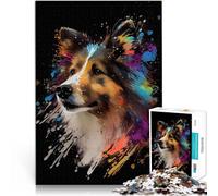 1000 Piece Jigsaws for Adults Shetland Sheepdog Mini Col Staycation: Zeit totschlagen Geschenk zum Geburtstag52x38cm