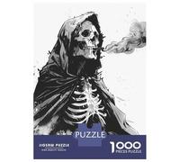 1000 Piece Jigsaws for Adults Skeleton Smoking Cigarette Puzzle for Adults Brain Teaser Game Precision Cutting Challenging To Complete 52x38cm/1000pcs