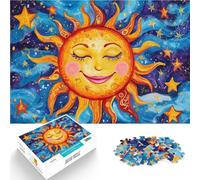 1000 Piece Jigsaws for Adults Smiling Sun Mosaic Spielzeug für die ganze Familie Einzigartige Wohndekoration und Geschenke38x26cm