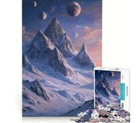 1000 Piece Jigsaws for Adults Snowy Mountain in Parallel Universe Landscape Hands-on Game Wall Decoration Suitable for Desktop Decoration 50x75cm