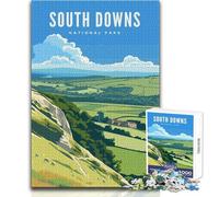 1000 Piece Jigsaws for Adults South Downs National Park Toy Intellectual Game Analysis And Logic Gift For Birthdays Size 50x75cm