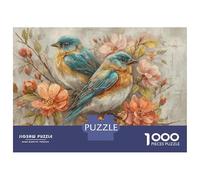 1000 Piece Jigsaws for Adults Spring Birds with Flowers Puzzles for Adults Relax Games Difficult Challenge Birthday Present, Gifts, 70x50cm/1000pcs