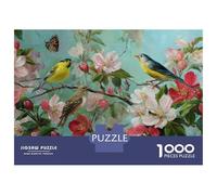 1000 Piece Jigsaws for Adults Spring Blossom Birds Painting-1 Puzzles for Adults Relax Games Difficult Challenge Birthday Present, Gifts, 52x38cm/1000pcs