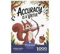1000 Piece Jigsaws for Adults Squirrel Archer Accuracy Is A Virtue Jigsaws for Adults Brain Teaser Game Analysis And Logic Great Gift for Gaming 38x26cm/1000pcs