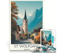 1000 Piece Jigsaws for Adults St. Wolfgang Austria, Family Games, Challenging To Complete, Improving Love between Couples 38x26cm