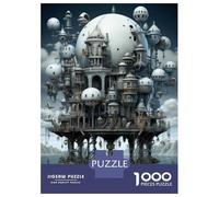 1000 Piece Jigsaws for Adults Steampunk Floating Cityscape Adult Jigsaw Puzzle Fun Games But Fun And Humorous Challenging To Complete 70x50cm/1000pcs