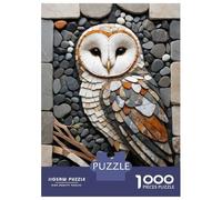 1000 Piece Jigsaws for Adults Stone Owl Mosaic Art Jigsaw for Adults Relax Games Analysis And Logic Gifts for Friends And Family 70x50cm/1000pcs