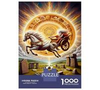 1000 Piece Jigsaws for Adults Sun God's Chariot Ancient Mysteries Unveiled Jigsaw for Adults Relaxing Games But Fun And Humorous Great Gift for Gaming 52x38cm/1000pcs