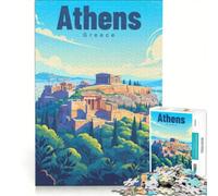 1000 Piece Jigsaws for Adults The Ancient Acropolis, Brain Teaser Game, Challenging To Complete, Enhance Love between Couples 50x75cm
