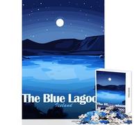 1000 Piece Jigsaws for Adults The Blue Lagoon Iceland Night Adult Jigsaw Puzzles Difficult Hard Every Piece Is Unique - Beautiful Design Game (50x75cm)