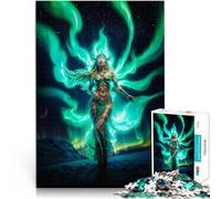 1000 Piece Jigsaws for Adults The Goddess Aurora Made of cardboard Suitable for ages 14 and up Educational Game Challenge Toy Great gift for gaming。size：26x38cm/10.24x14.96inch