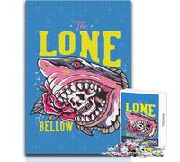 1000 Piece Jigsaws for Adults The Lone Bellow Shark Skull Toy Intellectual Game Analysis And Logic Gift For Birthdays Size 50x75cm