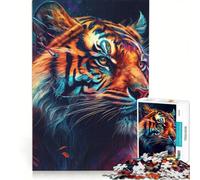 1000 Piece Jigsaws for Adults The Mighty Tiger Brain Teaser Game Fun at Home Activities Artists' Collection Fine Arts 50x75cm