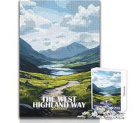 1000 Piece Jigsaws for Adults The West Highland Way, Scotland Toy Intellectual Game Analysis And Logic Gift For Birthdays Size 38x26cm