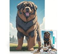 1000 Piece Jigsaws for Adults Tibetan Mastiff Illustration Brain Teaser Game Fun at Home Activities Artists' Collection Fine Arts 50x75cm