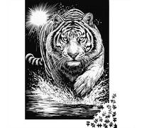1000 Piece Jigsaws for Adults Tiger Coloring Book for Adults Puzzles for Adults Relax Games Difficult Challenge Birthday Present, Gifts, 70x50cm/1000pcs