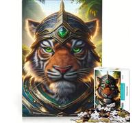 1000 Piece Jigsaws for Adults Tiger Warriors Face Brain Teaser Game Fun at Home Activities Artists' Collection Fine Arts 38x26cm