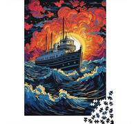 1000 Piece Jigsaws for Adults Titanic Sinking Art Print Puzzles for Adults Relax Games Difficult Challenge Birthday Present, Gifts, 70x50cm/1000pcs