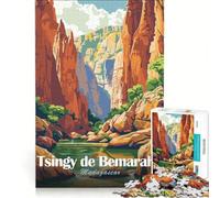 1000 Piece Jigsaws for Adults Tsingy De Bemaraha Madagascar, Brain Teaser Game, Challenging To Complete, Enhance Love between Couples 38x26cm