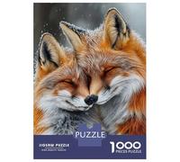 1000 Piece Jigsaws for Adults Two Foxes Cuddling in The Snow Jigsaws for Adults Brain Teaser Game Analysis And Logic Great Gift for Gaming 38x26cm/1000pcs