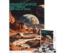 1000 Piece Jigsaws for Adults Uranus Campus Space Tour Educational Game Tough Challenge Anti-Stress Toys Unique Birthday And Gifts (26X38cm)