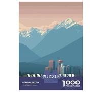1000 Piece Jigsaws for Adults Vancouver Canada Cityscape Travel Jigsaw for Adults Toy Wall Decor Presents for Women Challenging To Complete 52x38cm/1000pcs