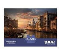 1000 Piece Jigsaws for Adults Venice Grand Canal Sunset Jigsaw for Adults Relaxing Games But Fun And Humorous Great Gift for Gaming 38x26cm/1000pcs
