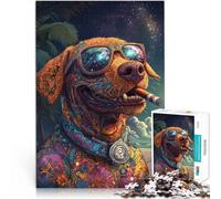 1000 Piece Jigsaws for Adults Vicious Dog Made of wood Suitable for ages 14 and up Family game for and A work of art。size：50x75cm/19.68x29.52inch