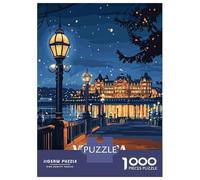 1000 Piece Jigsaws for Adults Victoria, Canada Nightscape Illustration Jigsaws for Adults Brain Teaser Game Analysis And Logic Great Gift for Gaming 70x50cm/1000pcs