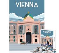 1000 Piece Jigsaws for Adults Vienna Austria Adult Jigsaw Puzzles Difficult Hard Every Piece Is Unique - Beautiful Design Game (38x52cm)