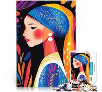 1000 Piece Jigsaws for Adults Vivid Fauvist Vision of Girl with a Pearl Earring DIY-Spielzeug tolles Geschenk38x26cm