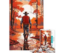 1000 Piece Jigsaws for Adults Walking Through A Swamp Challenging To Complete Home Decoration Practical Game for Ages 14 And over (38x52cm)