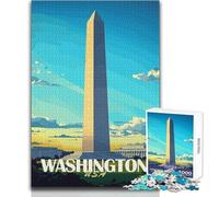 1000 Piece Jigsaws for Adults Washington D.C. Monument Relaxing And Calming Indoor Hobby Perfect Precise Fit Leisure Toy Size 38x26cm