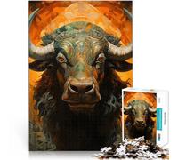 1000 Piece Jigsaws for Adults Western Buffalo Spielspielzeug als Familiengeschenk Wunschliste mit dem Weihnachtsmann38x26cm