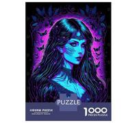 1000 Piece Jigsaws for Adults Wild White Wolf Halloween Puzzles for Adults Relax Games Difficult Challenge Birthday Present, Gifts, 38x26cm/1000pcs