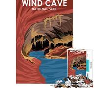 1000 Piece Jigsaws for Adults Wind Cave National Park for Educational Game Challenge Toy for Educational Game Stress Reliever Gifts For Birthdays (Size 38x26cm)